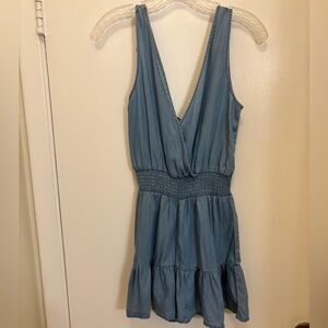 Light Denim Blue Sleeveless Romper
